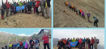 صعود کوهنوردان کانون کوه به قله چین کلاغ